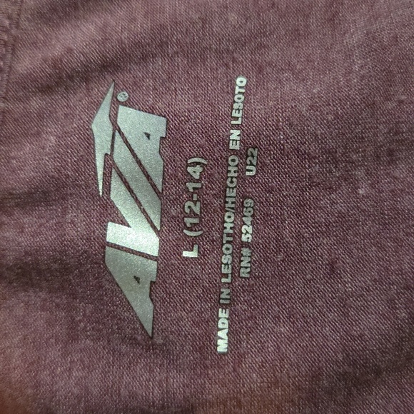 Avia Womens Purple Athletic Short Sleeve Tee - Picture 2 of 2